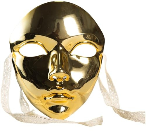 Luxylei Maskerade Vollmaske Silber Gold Metallic Cosplay Maske Vollgesichtsmaske Partymaske Für Maskenball Karneval Karneval Halloween Party