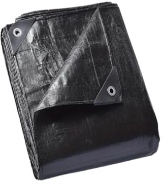 Toldo de lona impermeable grande color negro para campamento y lluvia, toldo de vela