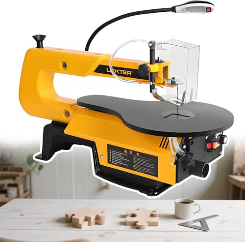 forplubossmmp Scie À Chantourner Professionnelle pour Les Amateurs De Menuiserie, avec Une Puissance De 180 W Et Une Plage De Vitesse De 550 À 1 600 TR/Min, Table Inclinable De 0 À 45 ° Advanced