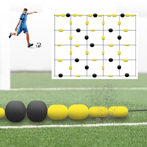PRECISTECH Equipo Portero Fútbol, Set Entrenamiento Portero con Cadena De Rebote, Incluye Sacos De Agua Y Estacas, Mejora Reflejos, Agilidad Y Coordinación Mano-Ojo(Standard)