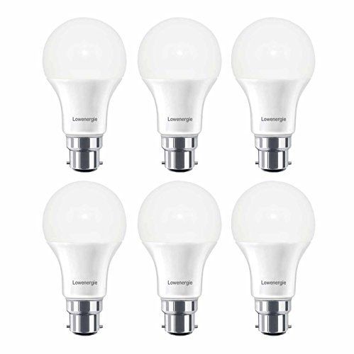 LOWENERGIE LED Light Bulb B22 Bayonet, 7W, 60w Equivalent, Day White 6000K SAD, Traditional A60 GLS F Rated Bright Energy Saving Lamp (6)