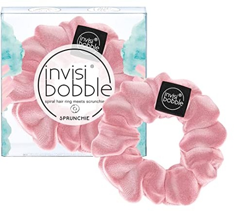 invisibobble Sprunchie Prima Ballerina I Stoff Haargummi rosa für Mädchen und Damen I kein verknoten, starker Halt und haarschonend I Scrunchie Haargummi designed im Herzen Münchens