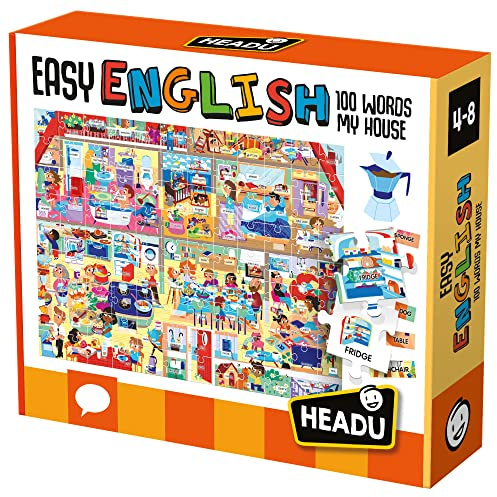 headu - Easy English 100 Words My House Lernspiel, Mehrfarbig, IT23158