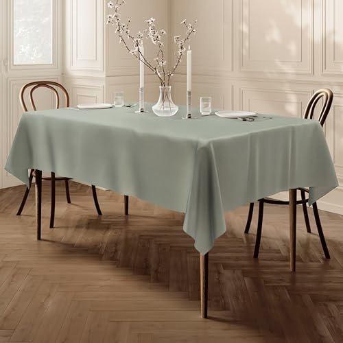 Home Direct Tovaglia da tavola, in Poliestere, Rettangolare 150x250cm Verde Salvia