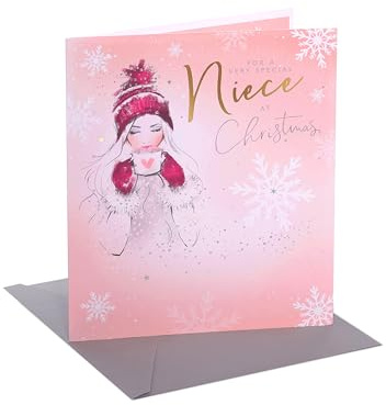 UK Greetings Nichte Weihnachtskarte – Weihnachtskarte für Sie – für die Nichte Weihnachtskarte – Happy Christmas Niece Karte – von Tante oder Onkel