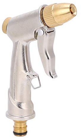 Ausla Metal Garden Hose Spray Gun, High Pressure Water Sprayer, 4 Patterns, Full Brass Nozzle, Car Pet Washing