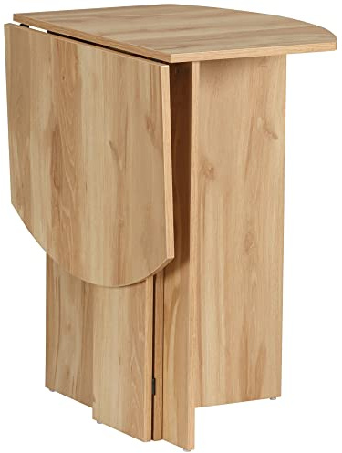 HOMCOM Tavolo da Pranzo, Tavolo Pieghevole Salvaspazio da Cucina e Soggiorno in Legno 90x60x74cm, Quercia