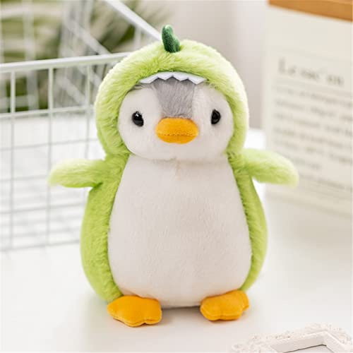 EXQULEG Plüschtier Pinguin Stofftier Kissen Kuscheltier Cartoon Geschenk Kinder (Grün)