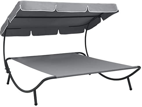 VACARX Outdoor-Lounge-Bett mit Himmel, grau, Artikelfarbe: Grau