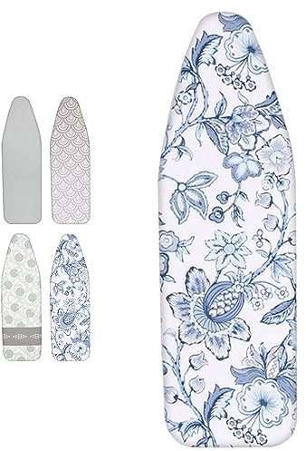 IkErna Ironing Board Covers 81X30/92X33/97X33/110X35/122X38Cm with Padding, Iron Board Padded Cover/D/110 * 35Cm