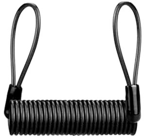 MedgAs Bremsscheibenschloss-Sicherheitserinnerungskabel, 1,2 m langes Motorrad-Erinnerungskabel for Bremsscheibenschloss, Fahrrad, ATV, Roller, Motorrad (Color : Black)