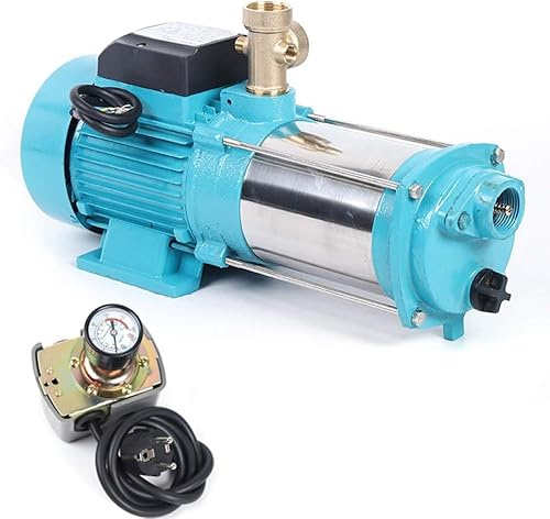 1300W Kreiselpumpe Hauswasserwerk Druckschalter 9,8bar 4000L/H mit Druckschalter,Zentrifugalpumpe zur Druckerhöhung Gartenpumpen