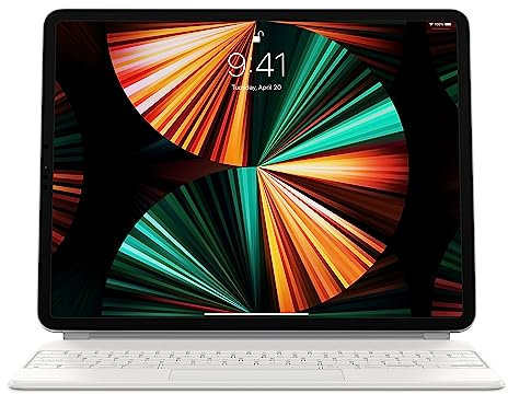 Apple Magic Keyboard para iPad Pro (12.9-pulgadas- 5.ª generación) (Inglés Internacional) -Blanco (Reacondicionado)