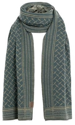 KNIT FACTORY - Dusk Schal - Strickschal für Damen und Herren - Bequemer Schal mit Wolle - Herbst- & Winterschal mit Karomuster - Hochwertige Qualität - 200x35 cm