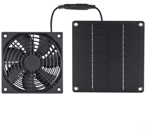 Solarbetriebener Ventilator, 3 W Mini-Ventilator, Solar-Abluftventilator für effizienten Luftaustausch in Gartenräumen, wetterfester Motor-Solarmodul, Abluftventilator für Gewächshaus, Schuppen