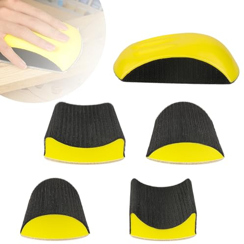 MOGRQAP 5 stycken 12,7 cm manuellt slipblock kardborreband handslipset