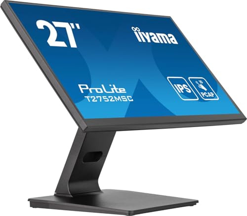 iiyama Prolite T2752MSC-B1AG 68.6 cm 27 Inch IPS LED Monitor Full HD 10 Point Multitouch Optical-Bonded Capacitive HDMI DP USB 3.2 7H Anti-Glare Coating Black