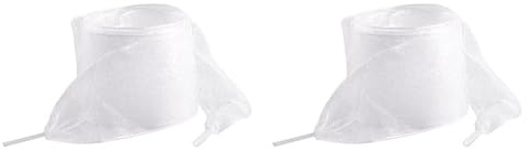 Mcoser Chiffon Flat Shoelace Shoestrings,Organza Chiffon Ribbon Shoe lace Rope,Silk Shoelace,White Shoe Laces For Women,120cm*4cm