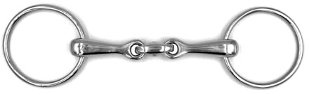 ES0117 Wassertrense Doppelt Gebrochen Edelstahl 65mm/16mm, 12.5 cm | Equine Smile Ringtrense Gebiss Pferd Pony Maulschonend Reitsport Trensengebiss Ausbildungsgebiss Dressur Springen