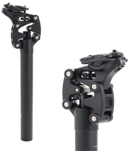 Bicycle Hydraulic Suspension seatpost, Lightweight Aluminum Alloy seatpost is Suitable for Road Bikes and Electric Bicycles, Bicycle Saddle Shock absorbers 27.5/30.9/31.6 350MM