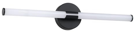 EGLO LED Spiegelleuchte Ramola, Lampe Spiegel Badezimmer | Spiegellampe aus Metall in Schwarz und Kunststoff in Weiß, warmweiß - kaltweiß, IP44, L 60 cm