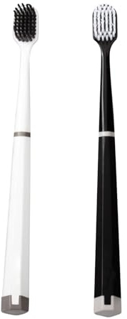 Spazzolino da denti nano morbido – Testa larga per pulizia profonda, spazzolino da denti per gengive sensibili, spazzolino manuale da uomo, struttura ergonomica con manico sul palmo, design