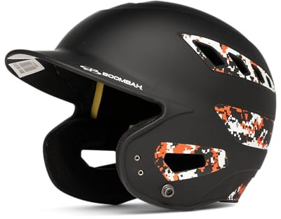 Boombah DEFCON Digi Camo Bating Helmet NOSCAE Black/White/Orange - Size Senior 7 - 7 3/4