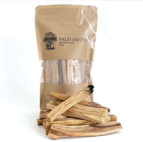 Zenith Gaia Palo Santo 100g – Natürliches Räucherholz aus Peru – Kompostierbare Verpackung – Nachhaltig Geerntet & Schonend Getrocknet – Spirituelle Reinigung, Meditation & Entspannung
