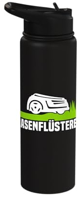Mowing robot, slogan, lawn robot, lawn mower robot, fun Stainless Steel Insulated Water Bottle