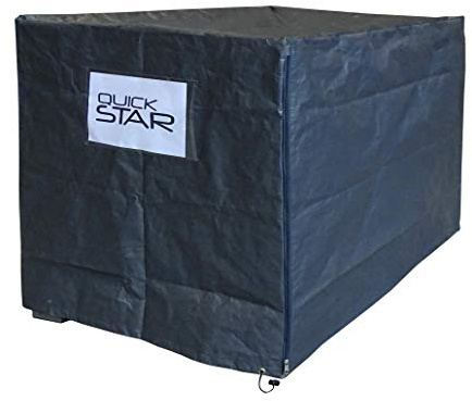 QUICK STAR 10x Gitterbox Abdeckung 125x85x87cm Grau PE Gewebefolie Schutzhülle Abdeckplane Staubschutz Versandtasche
