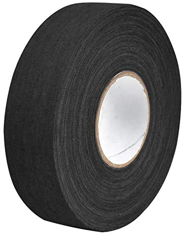 Skyzone Hockeyschlägerband, Sport-Eishockey-Griffband Anti-Rutsch-Stoff-Eishockeyband für Badmintongriff, Tischtennisschläger, Springseil, Golfmast, Tenniskürbisschläger 2,5 cm * 25 m, Schwarz
