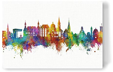 artboxONE Leinwand 120x80 cm Städte Aachen Germany Skyline von Michael Tompsett