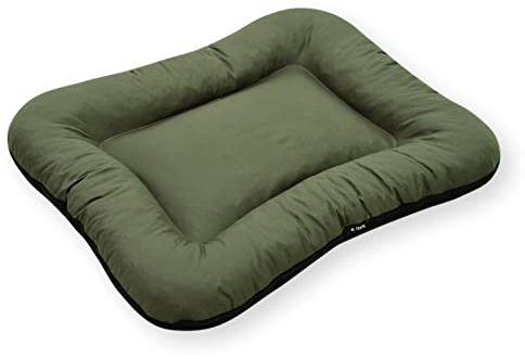 4L Textil KLEO Hundebett Grosse Hunde waschbar Hundekissen Grosse Hunde Hundematte Hundematratze Hundekissen XXL (L-110x90 cm, Dunkelgrün(Mit Reißverschluss))