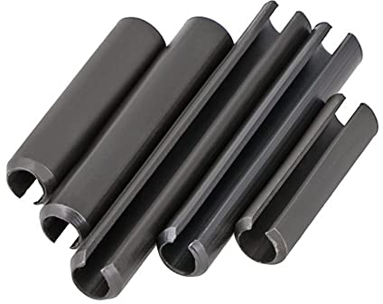 CONPHERON Geschlitzte Federstifte, Hohlspannstifte aus Kohlenstoffstahl, Schwarz, M8x60 mm,10 Stück