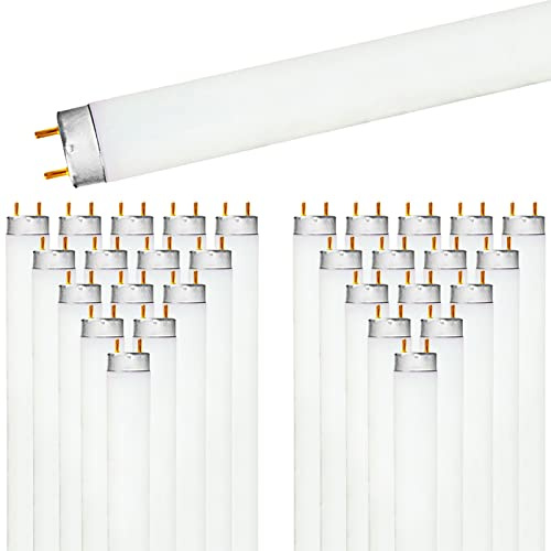 LUXRITE 30-Pack F17T8/841 17W 24 Inch T8 Fluorescent Tube Light Bulb, 4100K Cool White, 1350 Lumens, G13 Medium Bi-Pin Base, LR20752