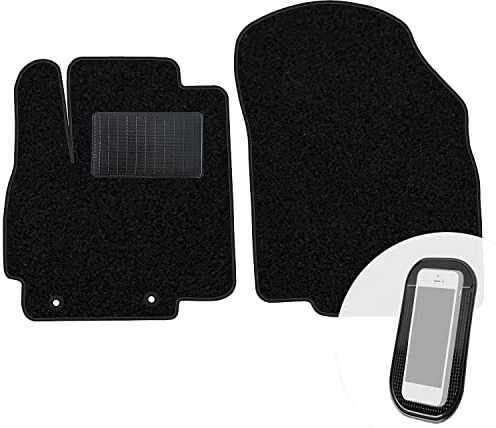 moto-MOLTICO Vorne Fußmatten Auto Velours Autoteppiche Schwarz Automatten Set 2-teilig passend für Mitsubishi Space Star ab 2013