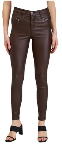 ORSAY Dunkelbraune Damen Kunstlederhose Slim Fit Hosen für Damen | Stilvolle Damenhosen | Bequemer Modetrends | Vielseitige Kollektion | Business Casual | Moderne Schnitte 40