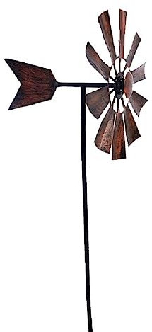 Moulin à vent rotatif en fer forgé - Carillon éolien - Décoration de paysage