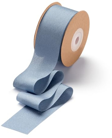 CHUQING Geschenkband Breit Schleifenband Hochzeit Seidenband Dekoband Blaugrau