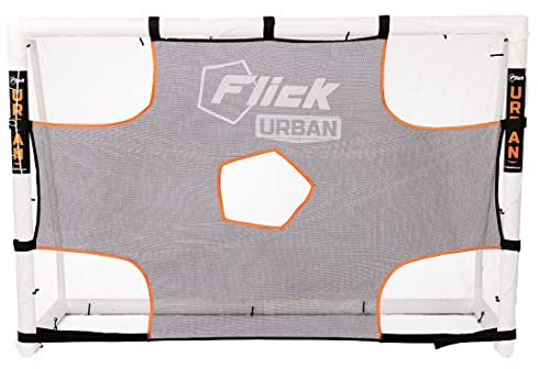 Football Flick Urban Target Sheet 8 x 6 | Weather-Resistant Mesh with 5 Target Zones for Shooting & Free Kick Practice | Attaches to Goals with Velcro Straps