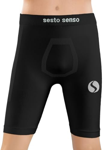 sesto senso Unterziehhose Kinder Jungen Radlerhose Radhose Kurz Unter Shorts Sport Eng 4XS/3XS Schwarz Nero