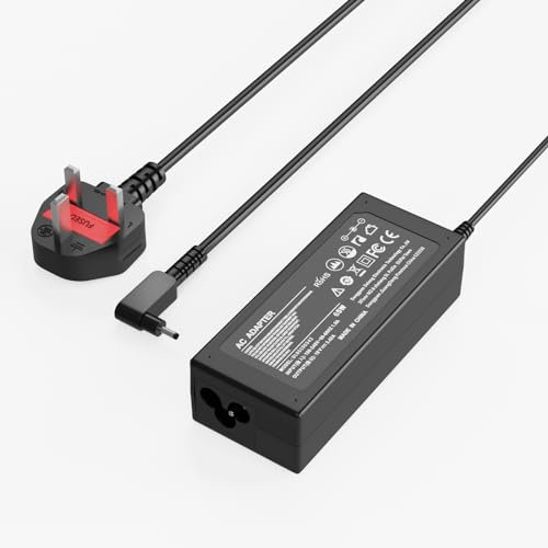 65W 45W Laptop Charger for Acer Aspire 5 3 1 A315-23 A315-35 A515-46 A515-55 A515-45 A515-44 A515-43 A515-54 A515-56 A517-52 A315-24P UK AC Adapter Power Supply Cord 3.0 * 1.1mm
