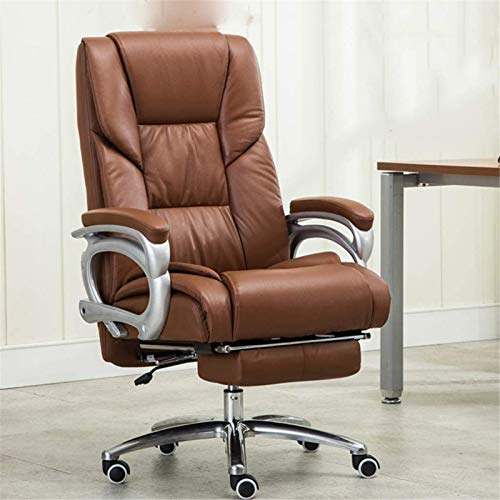 PLJKIHED Leichte Hocker Leder-Chefsessel, Liegender Massagesessel, Bürostuhl, Bequemer Und Sitzender Schreibtischstuhl, Heimcomputerstuhl Stabilize