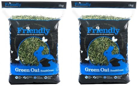 Blue Sky Feeds 2 x 1KG Green Oat Grass For Small Animals. Rabbit, Guinea Pigs