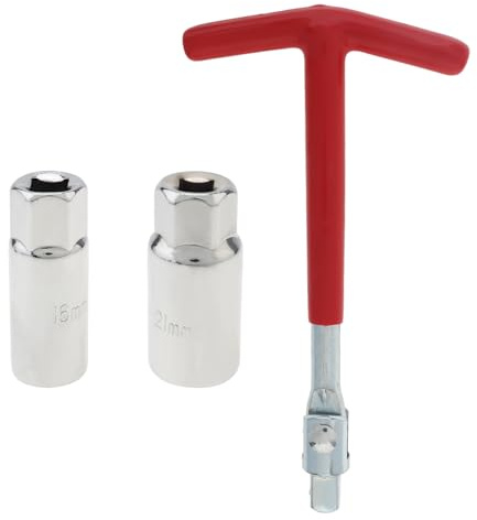ePathChina Spark Plug Socket Wrench, T-Handle Remover Installer 5/8 Inch 13/16 Inch, Removable Spark Plug Removal Tool for Cars, Motorcycles, Lawn Mowers