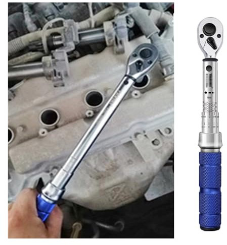 MZZKFC Adjustable Torque Wrench ±3% Accuracy, 3/8 Torque Wrench with Aluminum Non-slip Handle, 4S Stores/Home 45-Tooth Dual-Direction Digital Torque Wrenches(3/8''(5-60Nm))