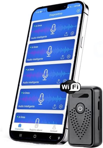 Registratore Vocale Digitale Professionale con Controllo Remoto via Wi-Fi e Trasferimento File a Distanza su smartphone (King Guard F1)