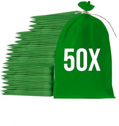 Bazko Sacos de arena para inundaciones para rellenar, 10 unidades, polipropileno de 65 x 105 cm, bolsa de arena para protección contra el agua, bolsa de jardín con cordel para un cierre cómodo y