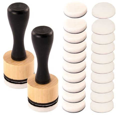 SHINEOFI 1set Sponge Brush for Painting and Stamping Flat Sponges Handles for Boys and Girls Art Projects and Crafts Lightweight and Easy to Use