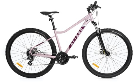 ATTABO Alpe 2.0 Damen Mountainbike 19″ – Leichter 6061‑Alurahmen, SR Suntour XCE 28 mm/100 mm Gabel, Shimano 3×8 (24 Gang), TEKTRO Scheibenbremsen, Zubehör inklusive